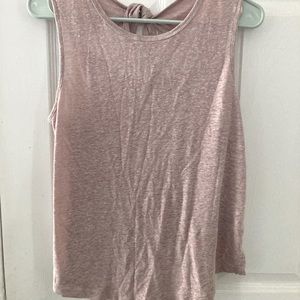 Small Old Navy pink tie open back tank top - like new condition!!